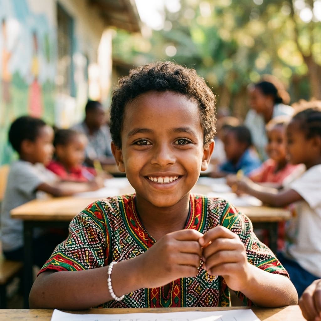 Inspiring Ethiopian child with autism